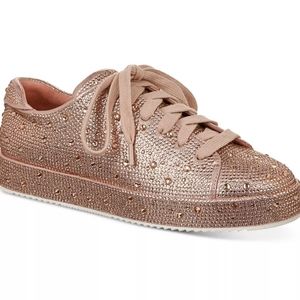 Bling Tennis Shoes Rose Gold Size 7.5